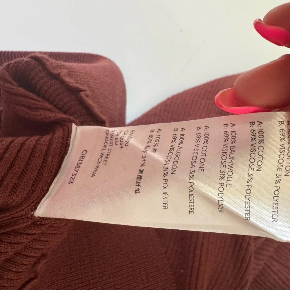 Free People Emilie Sweater Wide Leg Pants Medium In Rust - Picture 10 of 16